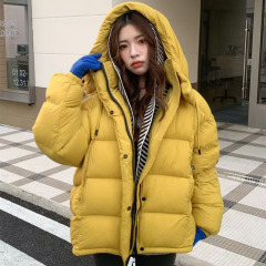 高蓬松白鸭绒连帽泡芙羽绒服女2025冬季新款时尚小个子加厚面包服
