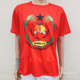 Customized Export Full Polyester Round Neck T-Shirt, Election Suit, African Promotion Event Printed T-Shirt, Gift, Gift, Running Volume