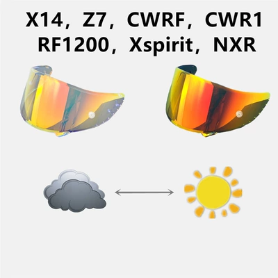 Compatible with Helmets Z7 Cwr1: Dəbilqə (Kaska) aksesuarları - x14-aurora-red-change-dark-red