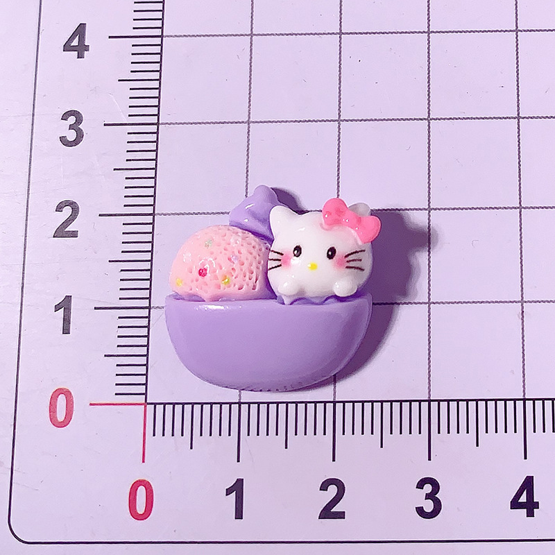 Nuevos dibujos animados Sanrio pastel de helado DIY accesorios de resina accesorios para el cabello estuche de teléfono móvil parches hechos a mano pegatinas de botones de zapatos