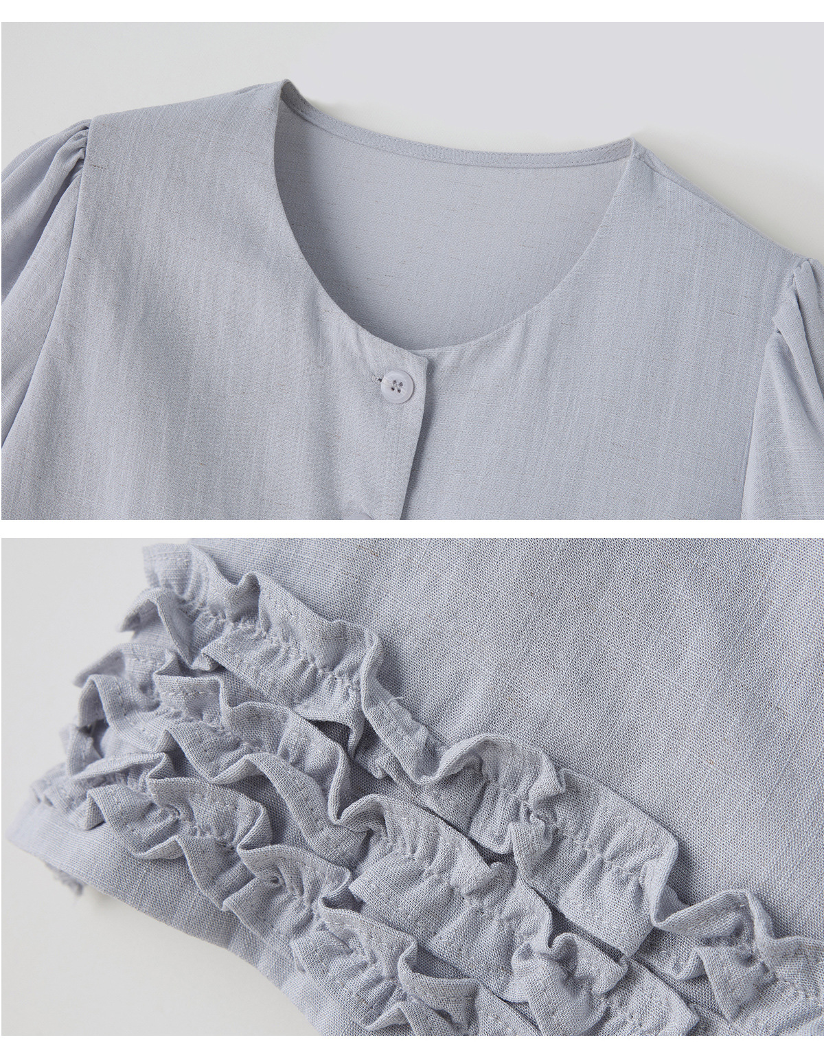 Bộ áo thun cổ tròn phối quần ống rộng nữ thiết kế mới hè 2026 — Màu ảnh chi tiết 19