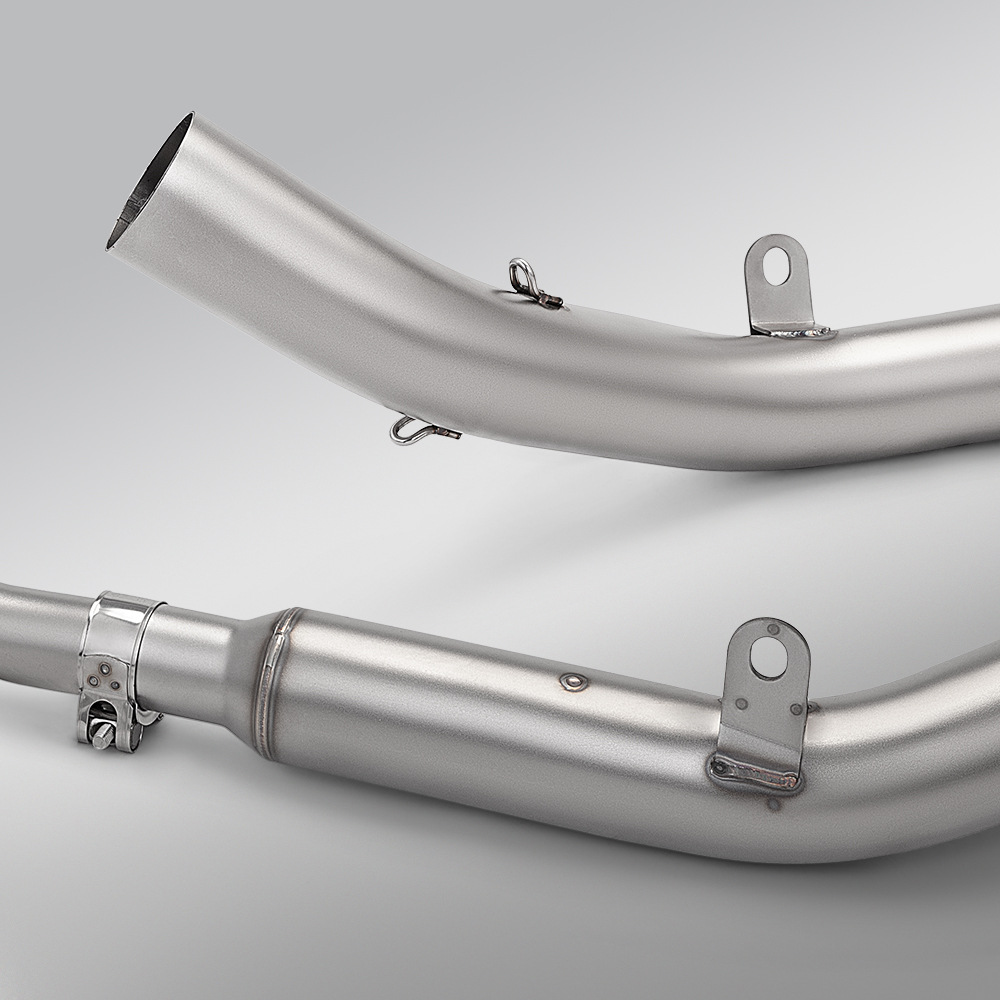 Motorcycle Exhaust Pipe Full Set Suitable for Zongshen Qidian Zt125 U1 G1 Z1 Z2 Front and Rear Exhaust Pipes