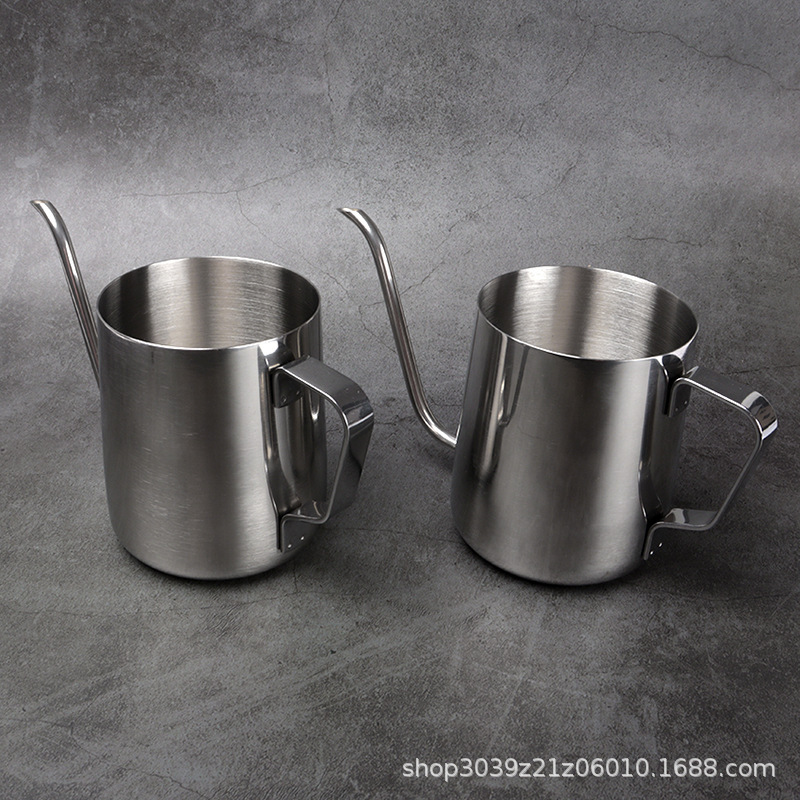 Cross-Border Popular 304 Stainless Steel Coffee Pour-Over Pot, Thickened Outdoor Household Long Spout Narrow Mouth Pot, Hanging Ear Coffee Pot Cross-Border Popular 304 Stainless Steel Coffee Pour-Over Pot, Thickened Outdoor Household Long Spout Narrow Mouth Pot, Hanging Ear Coffee Pot