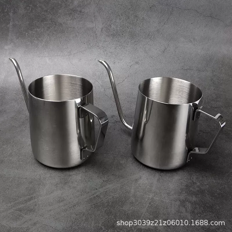 跨境爆款304不锈钢咖啡手冲壶 加厚户外家用长嘴细口壶挂耳咖啡壶