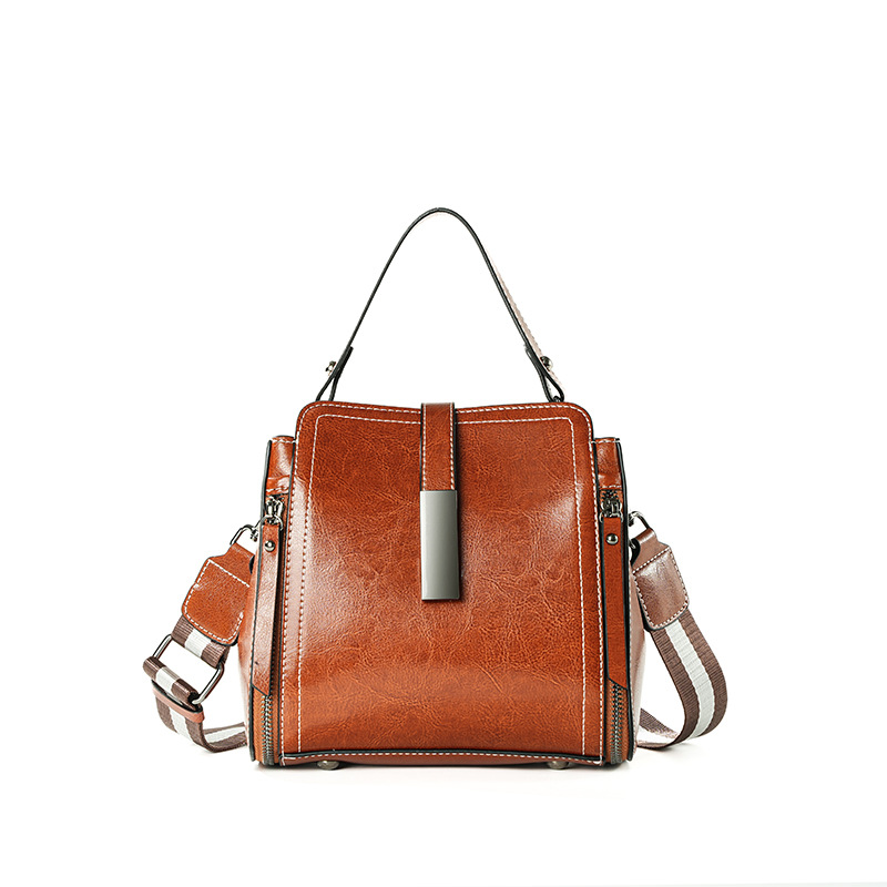Genuine Leather Women's Crossbody Bag Large Capacity Minimalist Shoulder Bag Versatile High-End Designer Handbag New Arrival - Thumbnail 6