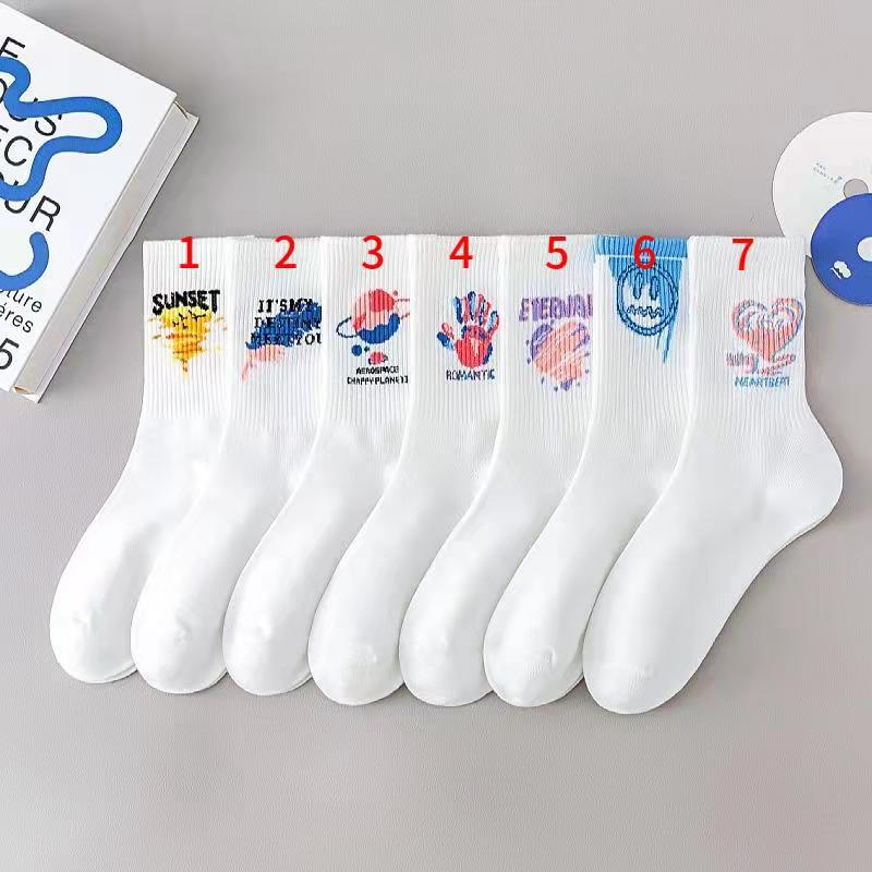 Klein calcetines de moda azul calcetines grandes C Placa de ajedrez estudiante de cuadros ins calcetines de moda a media pierna calcetines largos de otoño e invierno