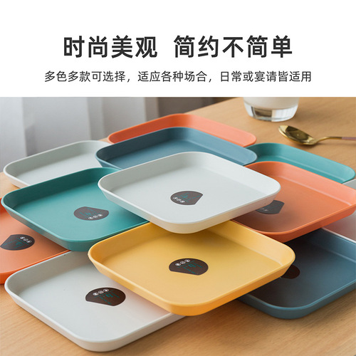 5YA1 Wholesale spit bone dish household side dishes snack plate dining table plastic dipping sauce spit bone garbage plate slag plate
