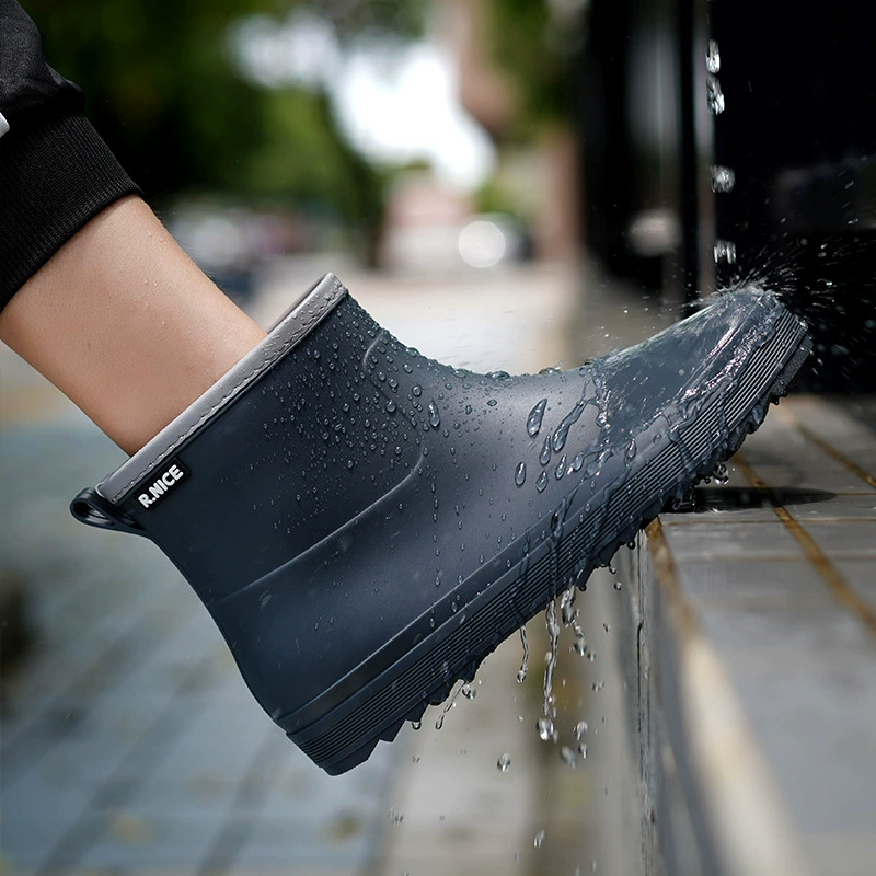 Новая непромокаемая обувь, мужские и женские резиновые сапоги, нескользящая верхняя одежда с короткой трубкой, Студенческая корейская мода оптом, резиновые сапоги, износостойкие, трансграничные