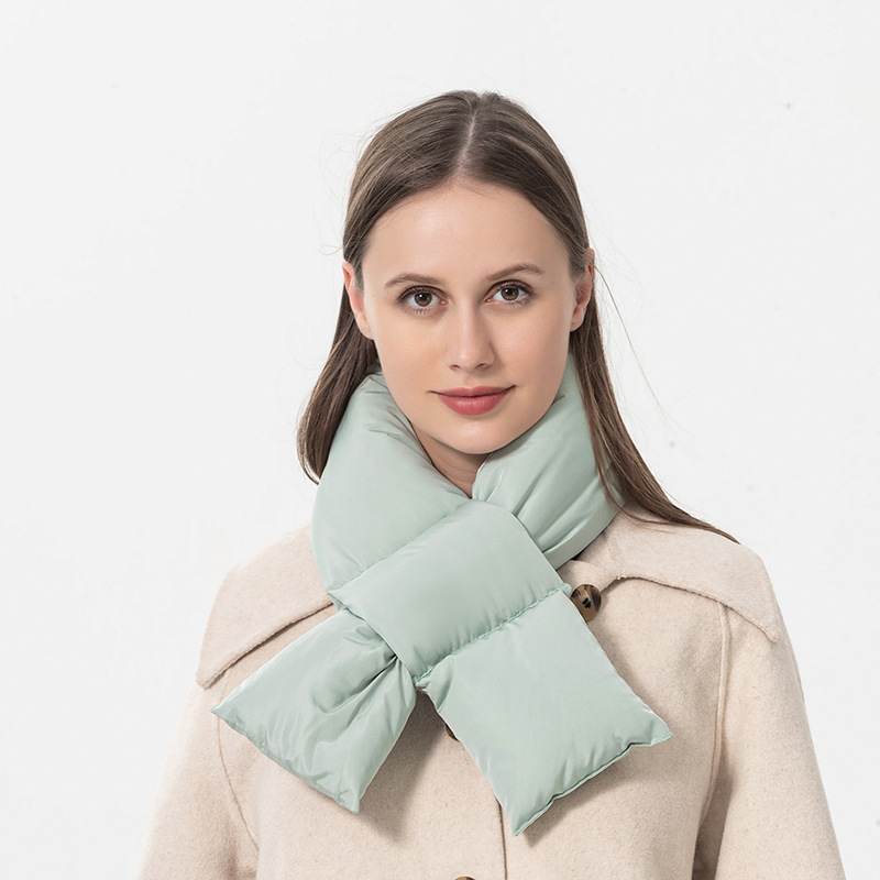 Feather Velvet Scarf For Women Solid Colour Simple Korean Style_voghion.com