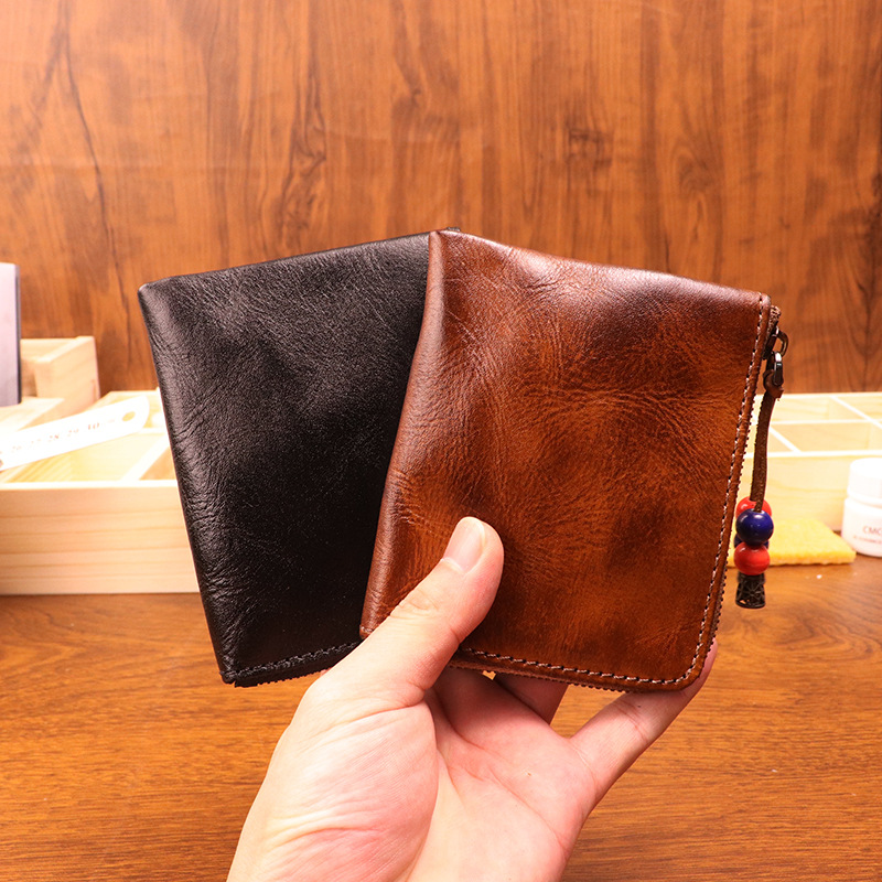 Men's leather retro wallet