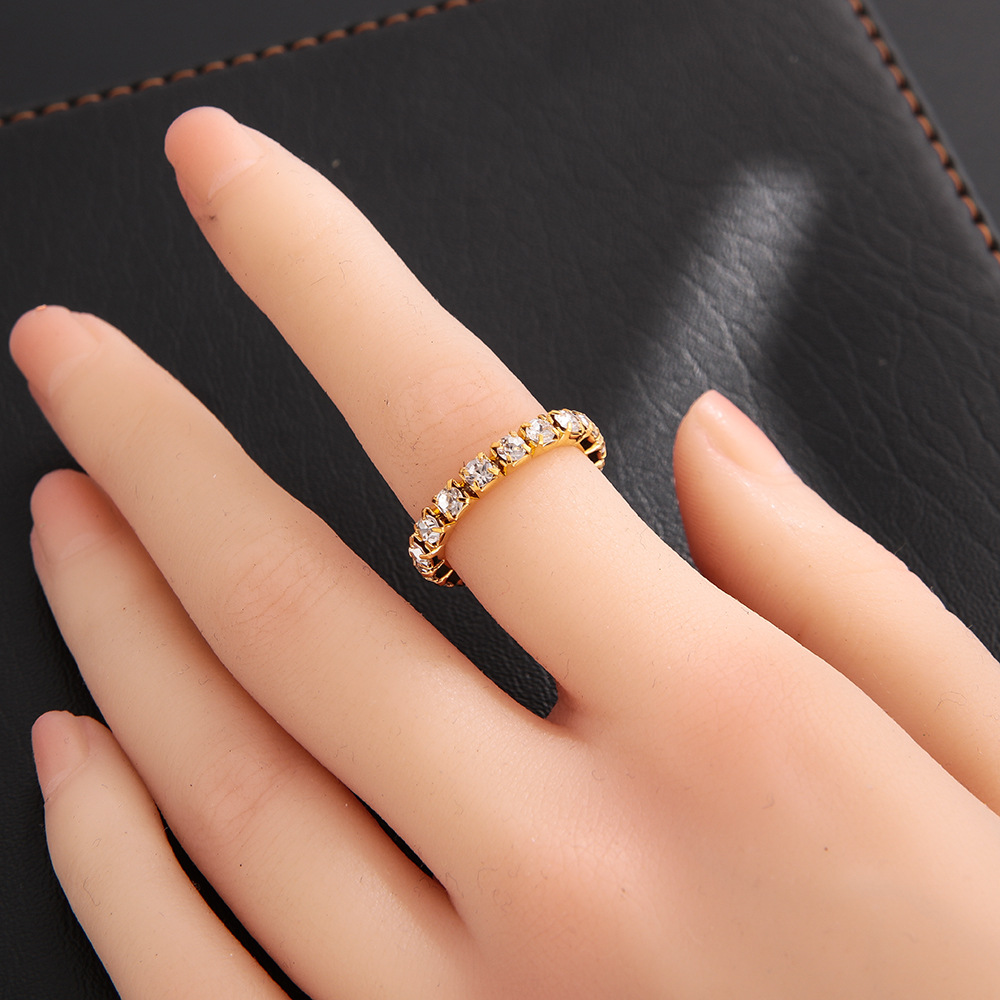 Luxury Five-row Diamond Elastic Ring For Men Designer Style_voghion.com