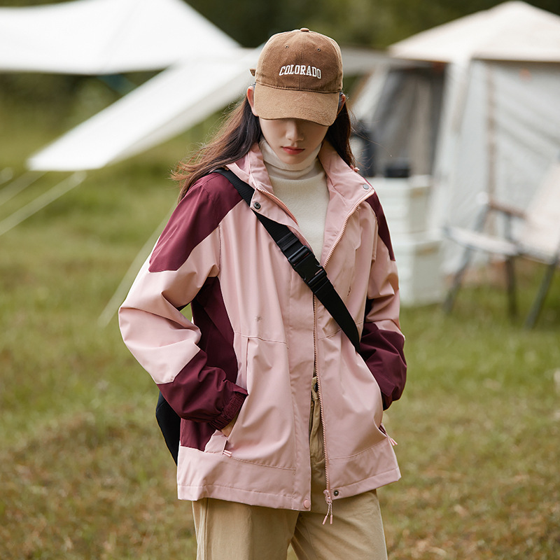户外山系单层冲锋衣女春秋季防风防水薄款外套徒步运动登山服男潮|undefined