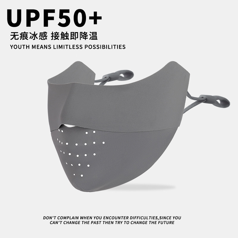 Verano delgado esquina de protección de ojos transpirable sin marcas máscara de seda de hielo 3D máscara de protección solar UV
