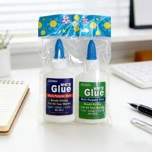厂家批发40ML白乳胶木工胶儿童二合一diy瓶装胶水学生用品现货
