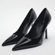 $Black Temperament High Heels Feminine Slim Heels French Bed Single Shoes Pointed Shallow Mouth Fashion Work Shoes