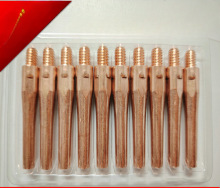 氣體保護焊槍導電咀紫銅導電嘴45/40×0.8/1.0/1.2/1.4/1.6粗批發