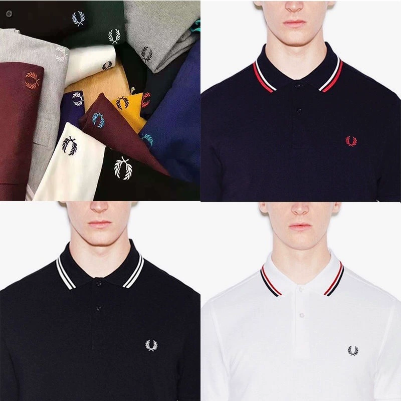Fred Perry Wheat мужская летняя рубашка-поло летняя рубашка с короткими рукавами с лацканами европейская повседневная деловая футболка