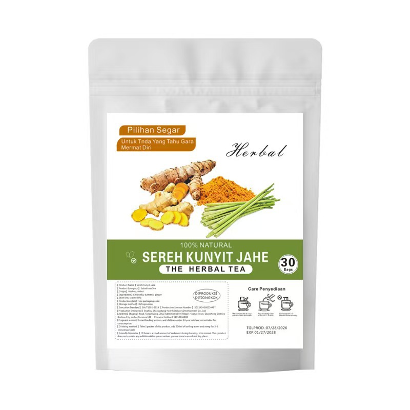 Lemongrass Turmeric Ginger Tea Bags 2g x 30 Cold Brew Herbal Wellness Tea Sugar Free key features