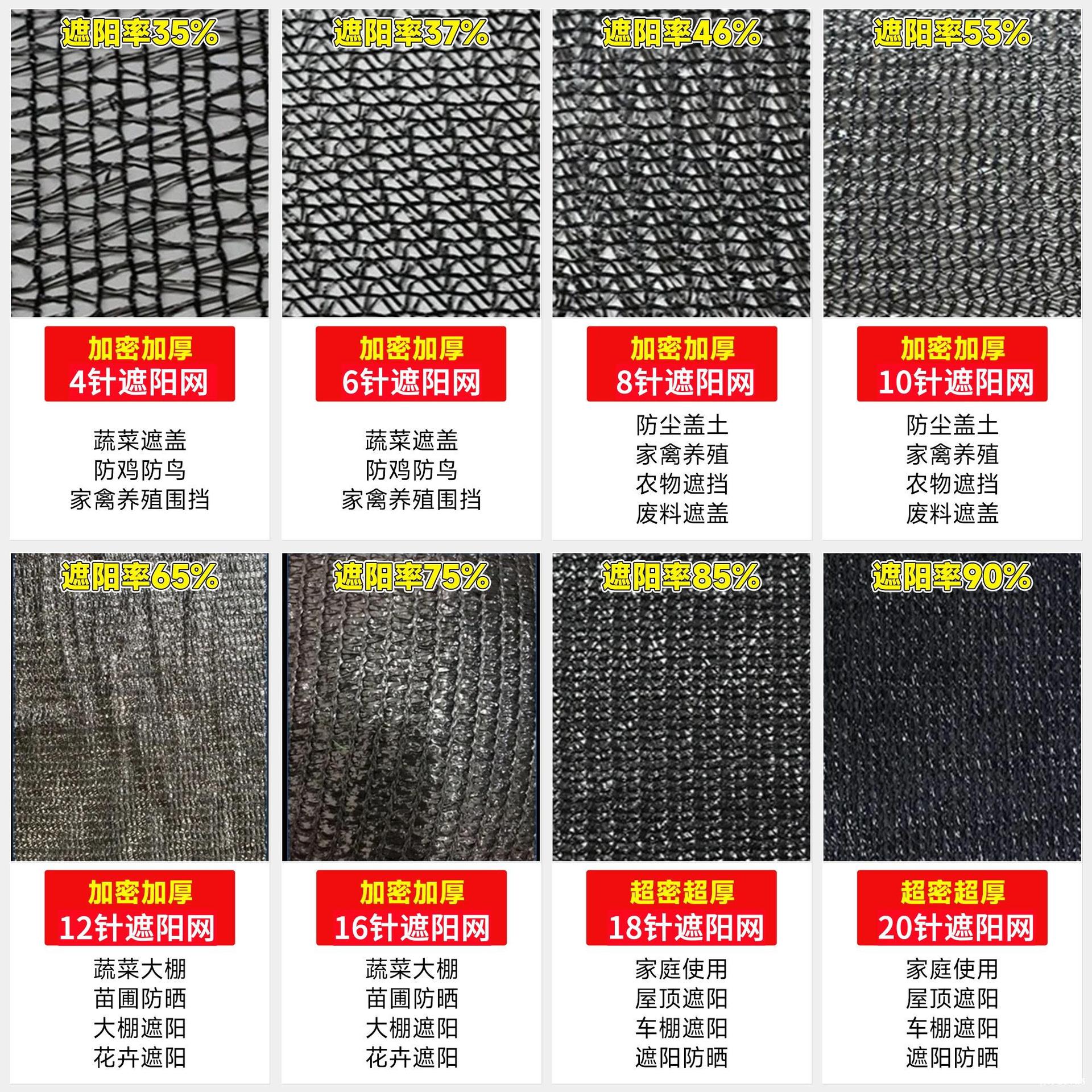 遮阳网加密加厚防晒网植物太阳网养殖农用大棚黑纱网布遮光种菜地