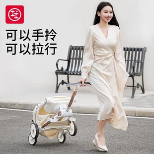 E Zhuangzai Baby Stroller Can Sit and Lie down with High View, Ultra-Lightweight Folding Baby Stroller for Children