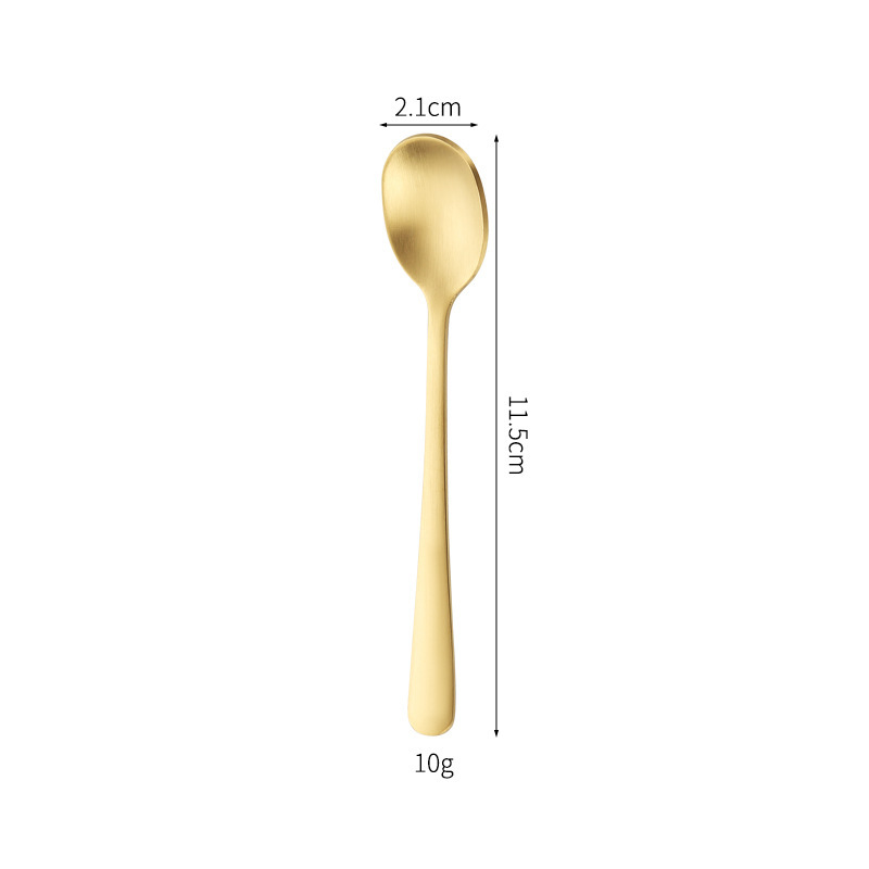 砂光ステンレススプーン304調味スプーンコーヒー攪拌スプーン調味料瓶セット塩缶スプーン調味料スプーン|undefined