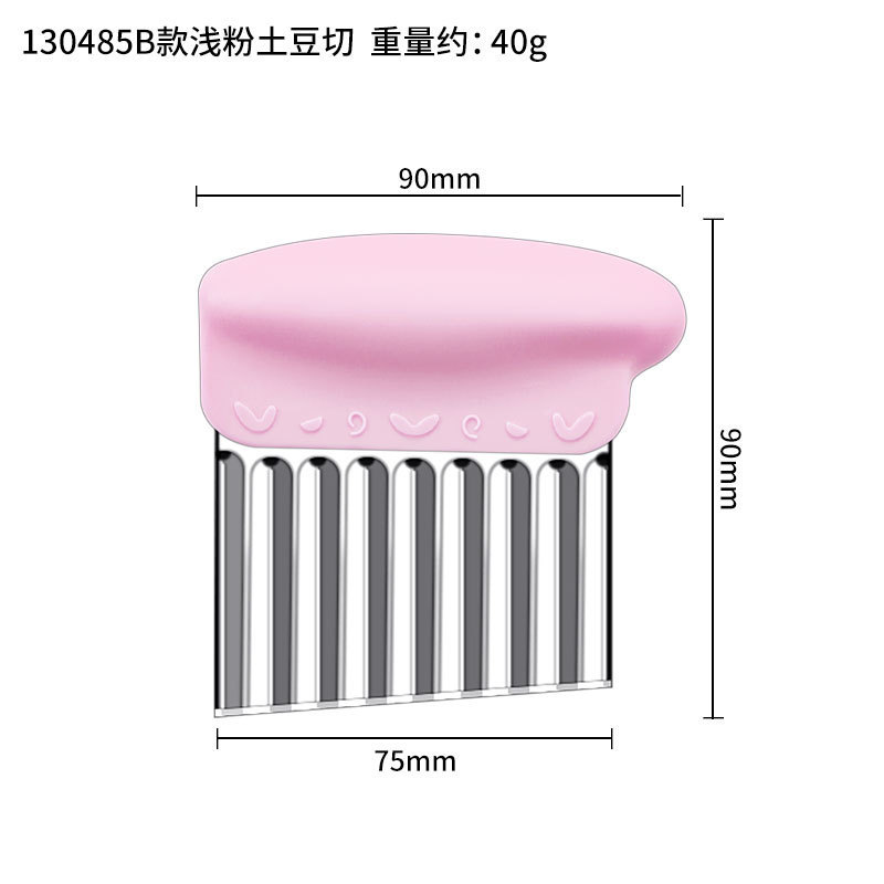 ステンレスの波のマッシュポテトは果物と野菜を切って切ります。|undefined