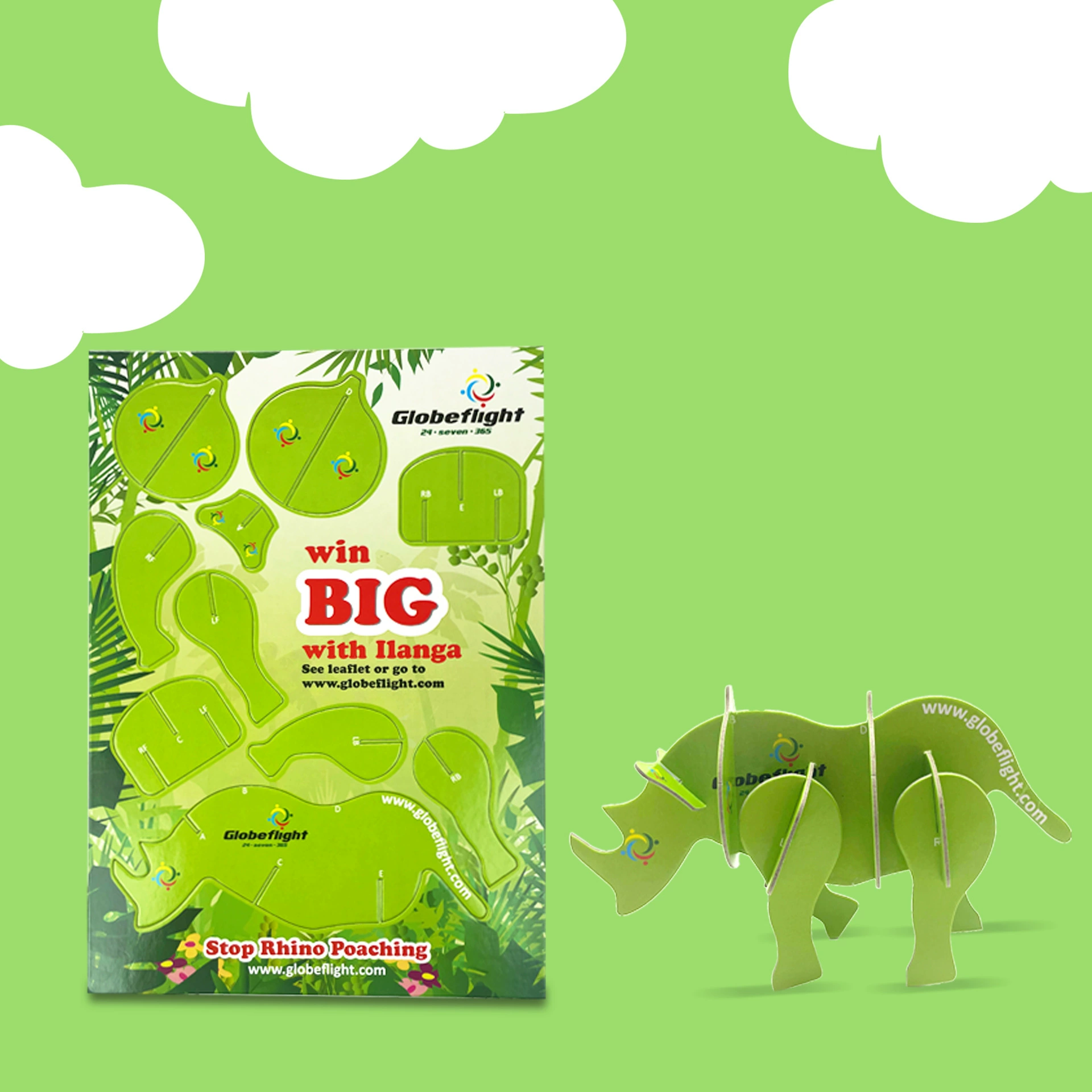 Дизайн Чувство креативный подарок 3D картон стерео Rhino головоломки