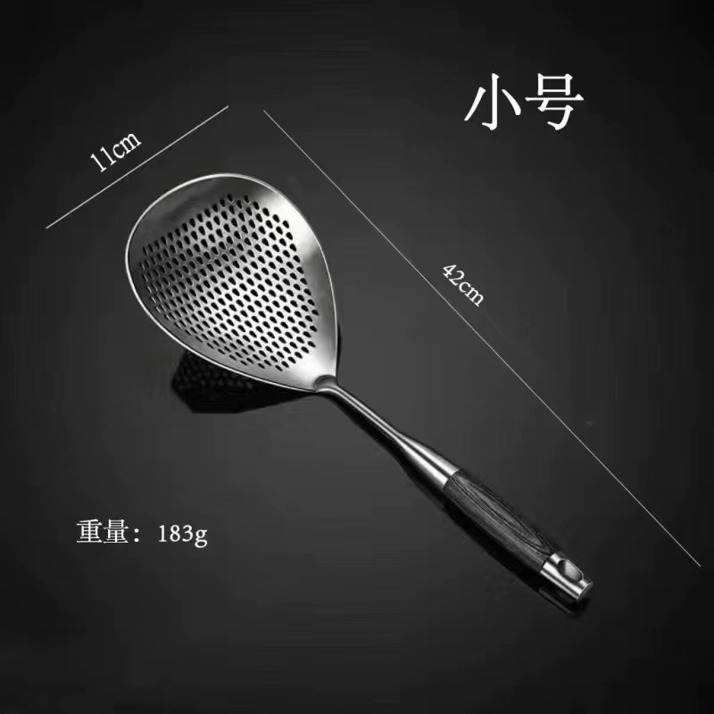 acero inoxidable pimienta cucharas de cocina frita casera hueco cocina frita profundiza mango anti-escaldaduras para pescar fideos grande