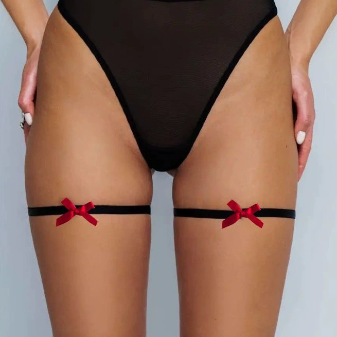Jewelry, leg strap, elastic sexy accessory with bow