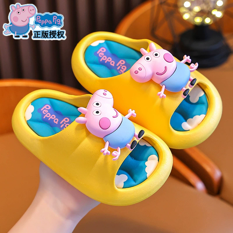 Детские шлёпанцы с изображением Пеппы (Peppa Pig), тапочки для мужчин и женщин