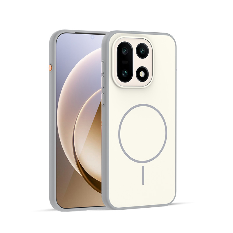 Suitable for Oneplus 15 Mobile Phone Case Magnetic New Oneplus15 Skin-Feel Contrasting Color Two-In-One Metal Independent Buttons