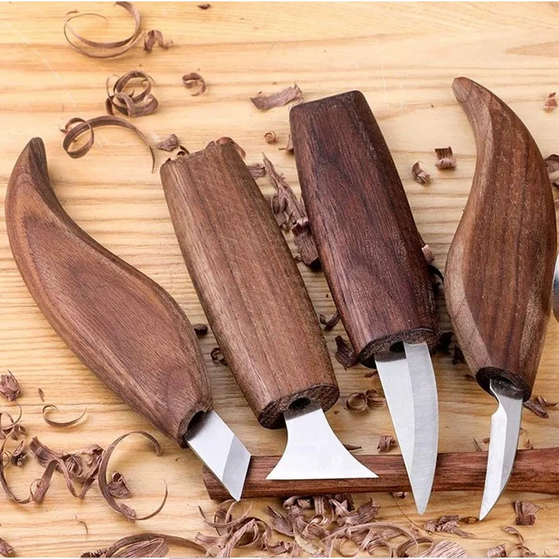 Набор ножей для резьбы с квадратной ручкой, нож для резьбы по дереву, нож-лопатка, многофункциональный нож для детальной резьбы, инструменты для резьбы по дереву ручной работы, нож для резьбы по дереву для домашнего использования