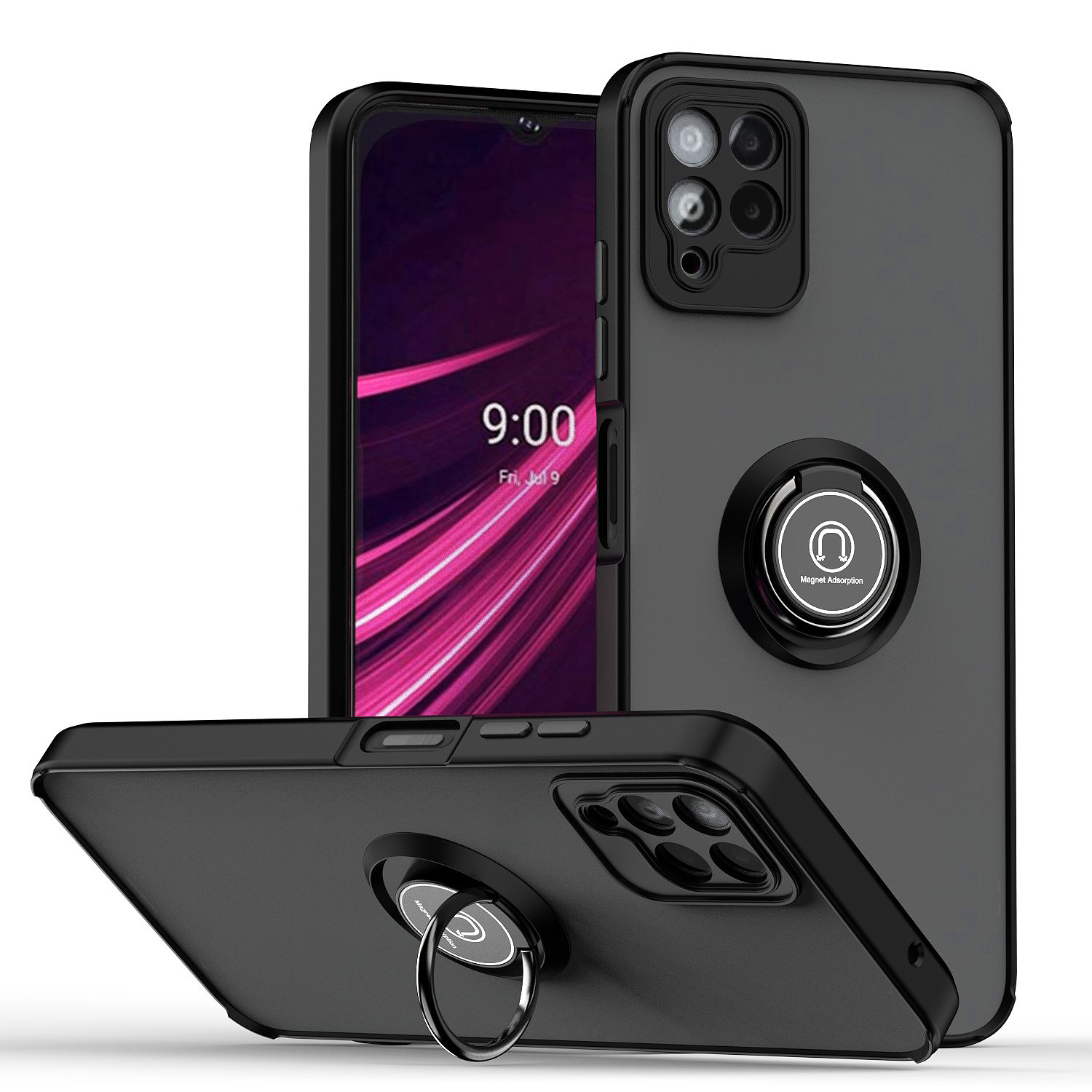 Sınır ötesi uygulanabilir T-Mobile Revvl7Pro cep telefonu kılıfı Qiying Revvl6 halka düşmeyi önleyici kapak Revvl V+