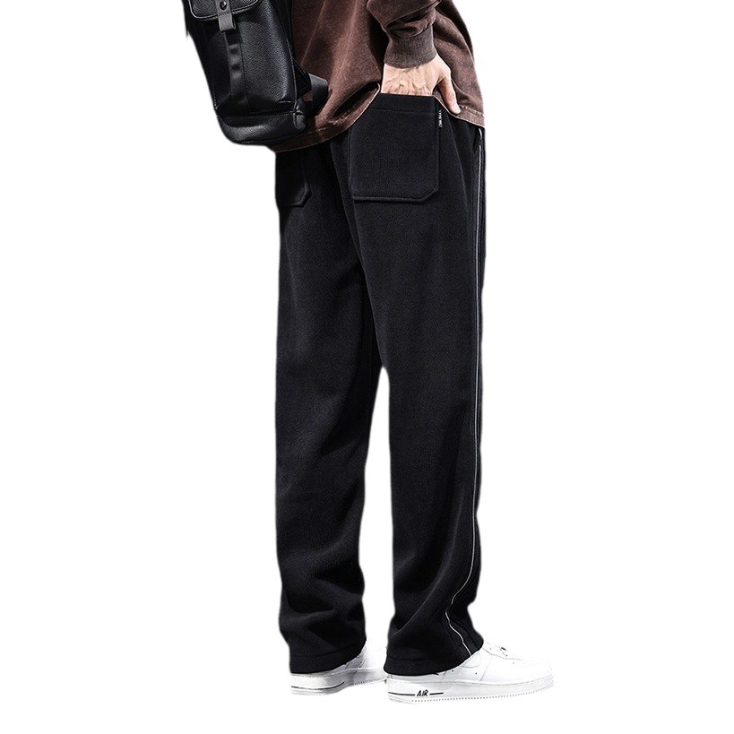 Pantalones deportivos de pana para hombre 2023 nuevo Otoño e Invierno otoño Boao terciopelo pantalones casuales de pierna ancha Pantalones deportivos para hombre