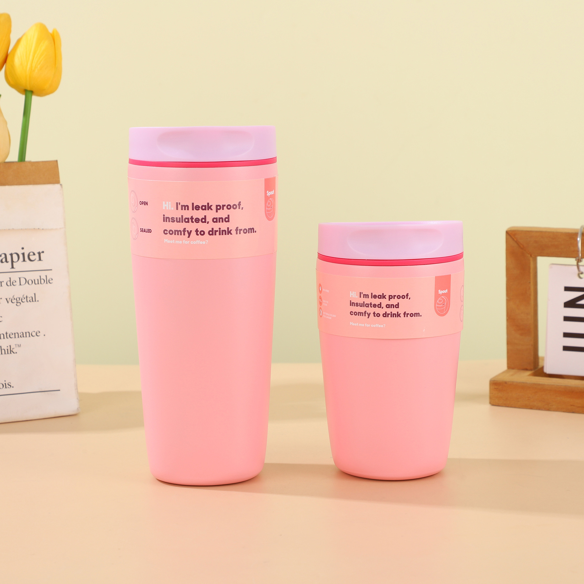 Nuevo Amazon owala la misma taza de café 304 taza de acero inoxidable taza de agua portátil para niñas de oficina