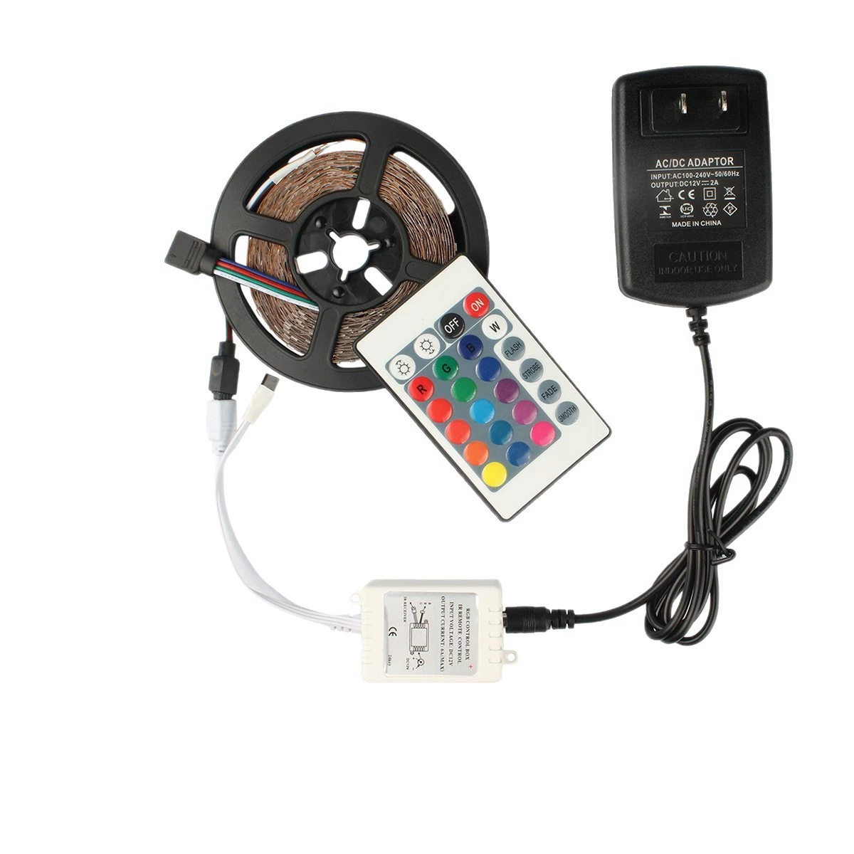 Светодиодная лента 12В RGB, водонепроницаемая и неводонепроницаемая комплекты, 2835-54 и 5050-30, 5–10 м