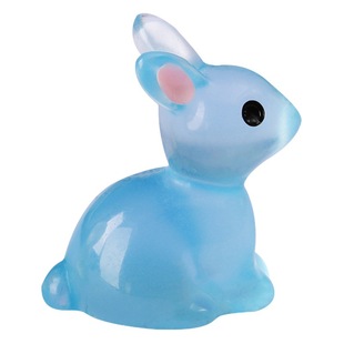 Little ear rabbit-luminous doll pendant Moss micro landscape ornaments creative ornaments jewelry resin technology