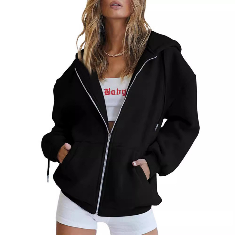 Men's and Women's Cute Hoodies Teen Girls Autumn Jackets Oversized Sweatshirts Casual Drawstring Clothes Zipper