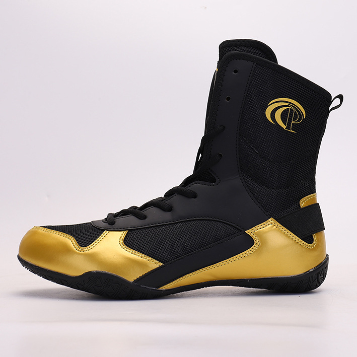 Cross-border Boxing Shoes Men's and Women's Wushu Sanda Competition Training Non-slip Wear-resistant Lightweight Fighting Free Fighting Wrestling Shoes