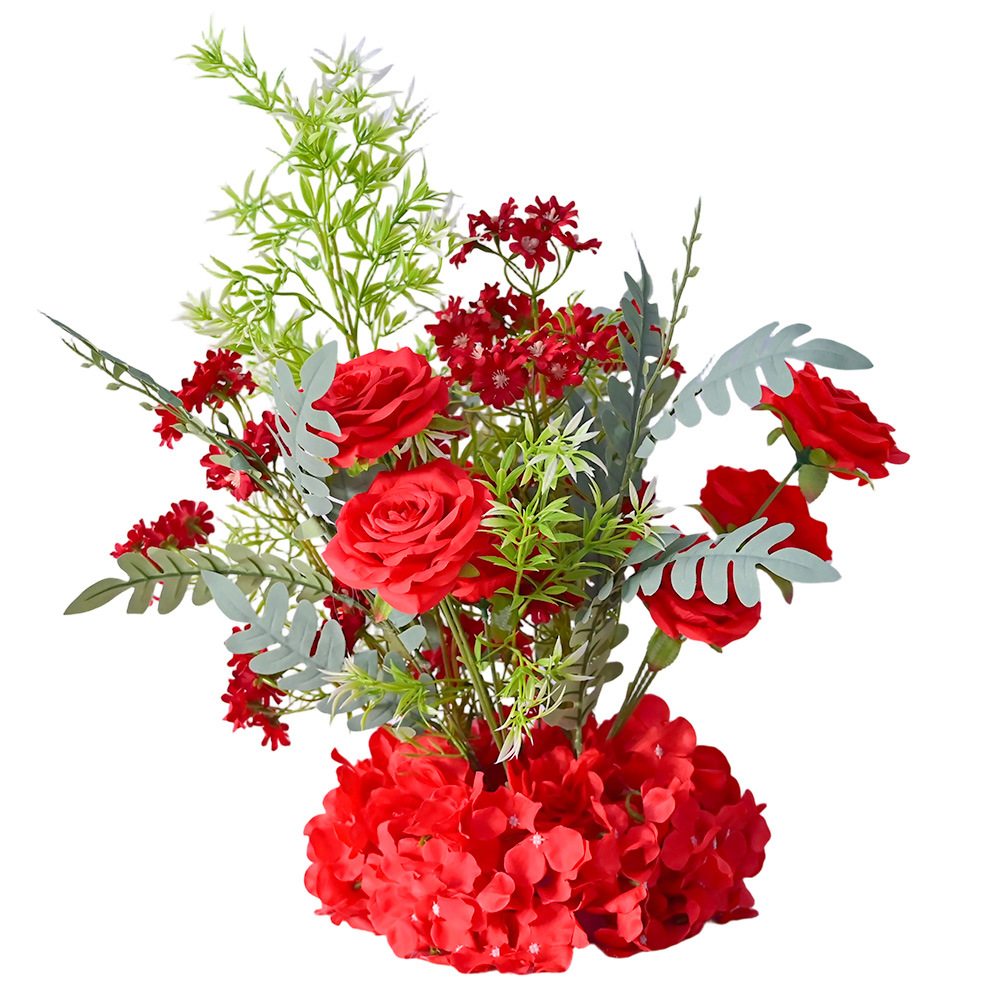 2025 decoración de boda flor de boda flores de simulación flores falsas flores de plástico flor de tierra flor de guía decoración de pasarela