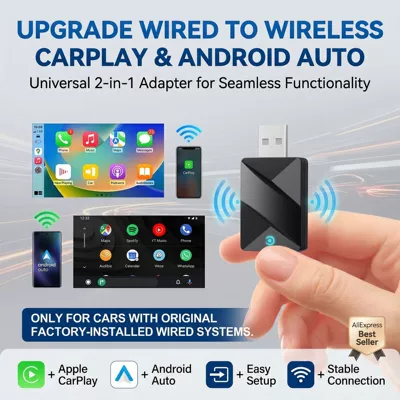 Simsiz CarPlay və Android Auto to Wireless Adapter for Apple