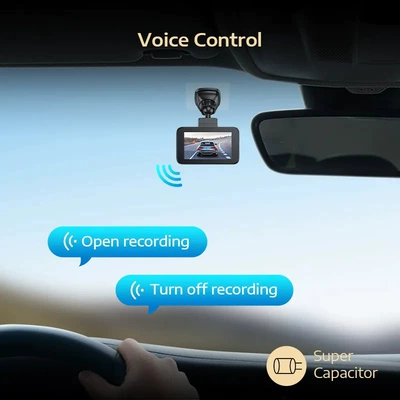 Driving recorder | screen, voice control, GPS tracking
