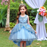 Наряд маленькой принцессы, кружевное платье, Amazon, детская одежда, оптовые продажи, юбка-пачка