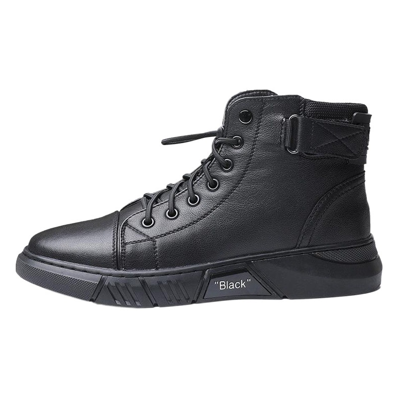 2026 New Men's British-Style Genuine Leather Martin Boots, Spring Men's Boots, Fashionable Casual High-Top Men's Shoes, Trendy Workwear Leather