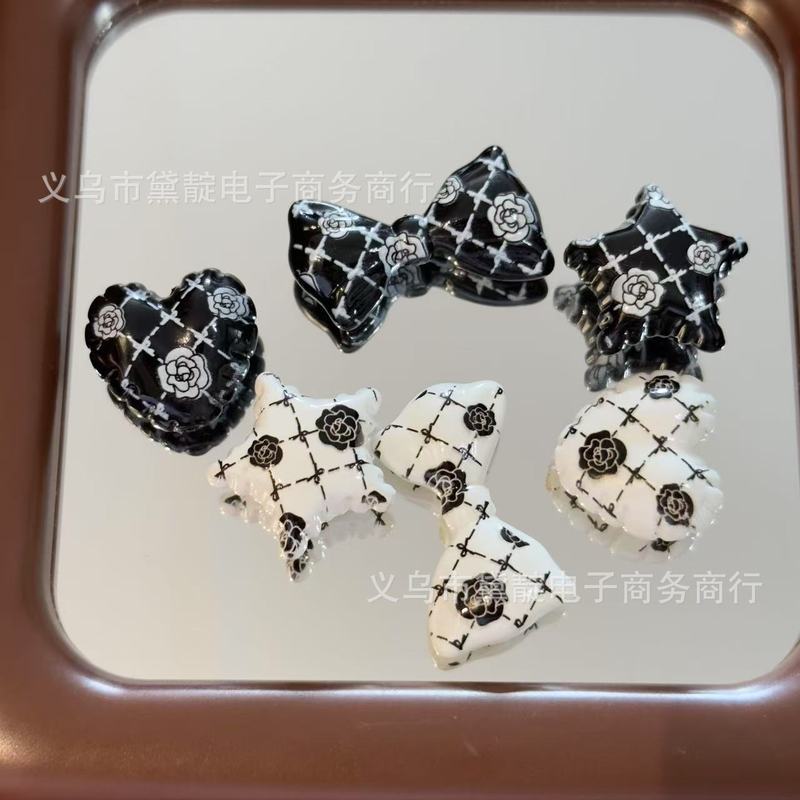 小香风玫瑰蝴蝶结爱心星星串珠 diy亚克力包挂手机链钥匙扣配件|undefined