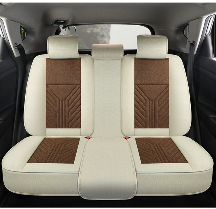 Car Seat Cover, Linen Seat Cushion, Special for All Seasons, Fabric Seat Cushion, Fully Designed and Adaptable, Fully Enclosed Design
