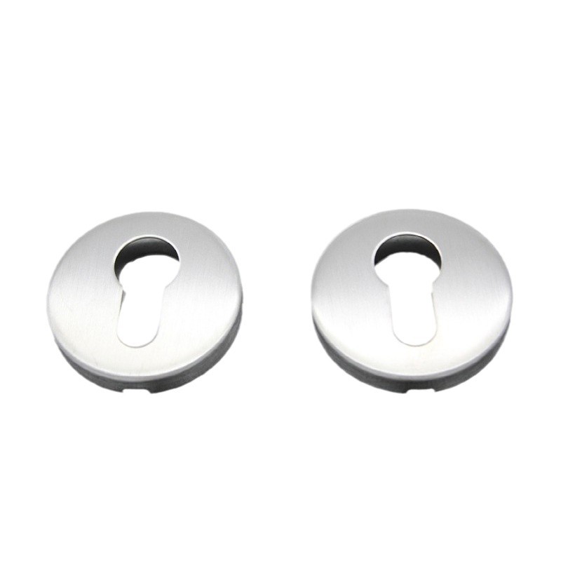 Customizado Euro 304 cilindro de acero inoxidable cubierta de agujero accesorios de bloqueo divididos sin agujero cubierta de bloqueo falsa cubierta de protección de cilindro de bloqueo cubierta decorativa