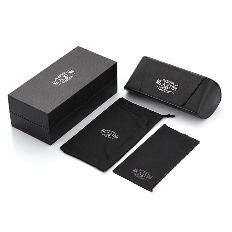 Glasses Case with Printable Logo, Pu Leather Sunglasses Case Set, Sunglasses Packaging Box, Custom Packaging