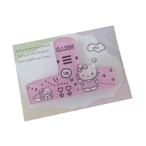 Xiaohongshu's same model as Sanrio's cute handbook holder, student test paper organizer and storage swallowtail clip, large multi-function clip