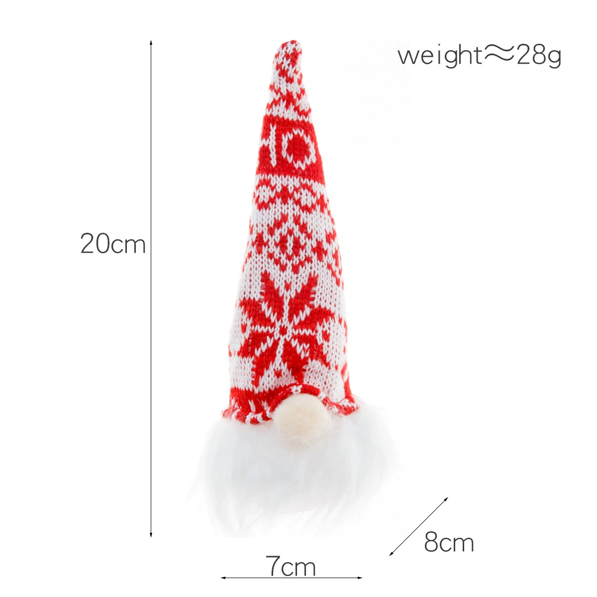 Christmas gnome night light pendant, knitted hat LED decoration, warm glow, single or 5‑pack